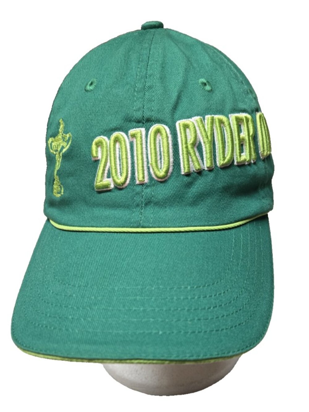 2010 Ryder Cup Celtic Manor Golf Adjustable Green Baseball Cap Hat Level 4 L4